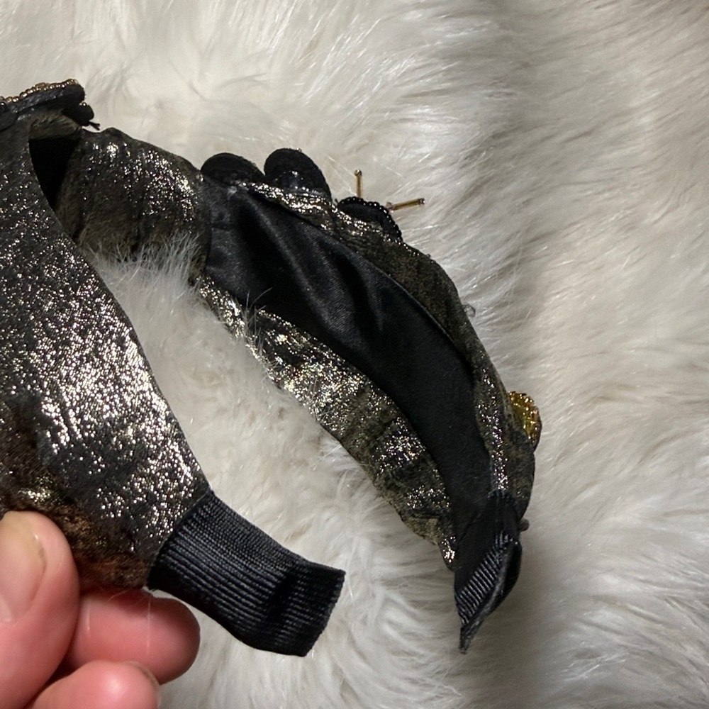NWT headband beaded‎ butterfly butterflies crystals adornment costume party gold - Picture 11 of 17
